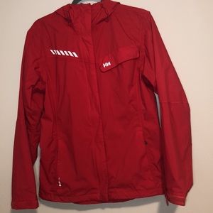 Helly Hansen women’s red rain jacket size medium